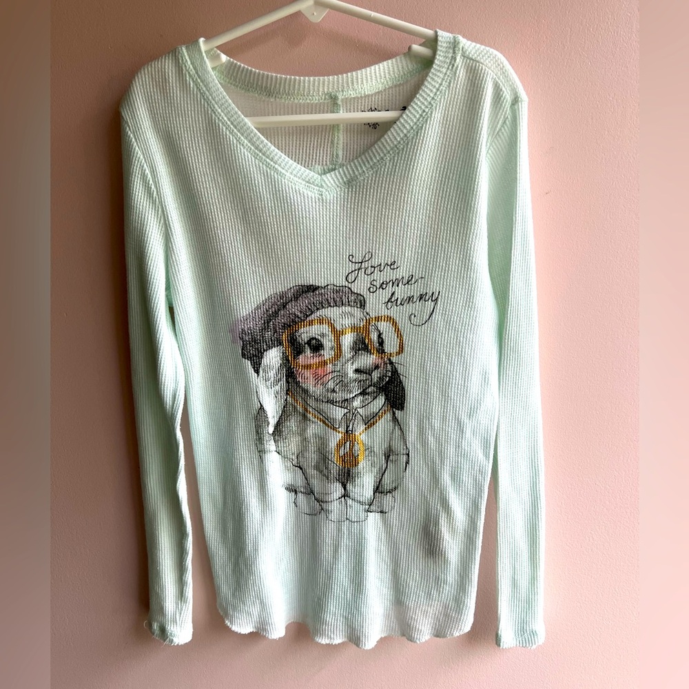 Mudd Girls Waffle Knit Long Sleeve Tshirt Size 7/8